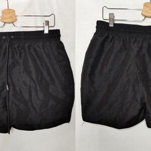 Reclaimed Vintage Inspired Chino Shorts Black Lined Drawstring‎ Medium M